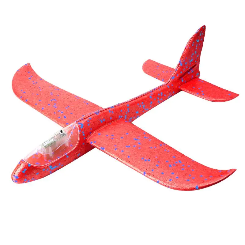 Светодиодный ночной самолет ручной запуск метательный планерный самолет инерционный пенопластовый самолет Игрушечная модель самолета наружные развивающие игрушки