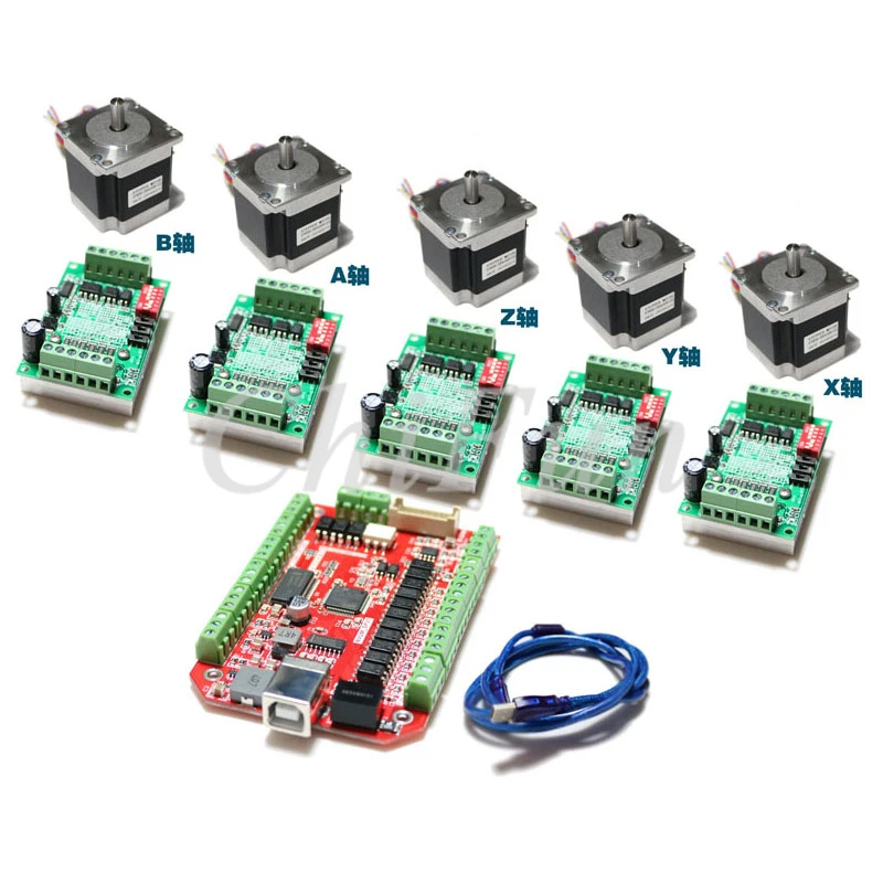 Five axis engraving machine parts 57 stepper motor controller drive kit