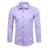 Men's Bamboo Fiber Dress Shirts Slim Fit Long Sleeve Shirt 2022 New Casual Button Down Elastic Formal Shirts for Business Man ► Photo 3/6