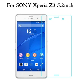 

50 pcs/lot 0.26mm 9H Premium Tempered Glass screen protector Film 9H for SONY Xperia Z3 5.2inch D6203 L55u L55t D6603 D6643 D665