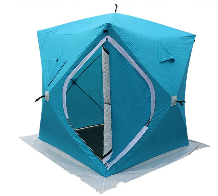 GRNTAMN зимние палатки для подледной рыбалки, автоматические быстрооткрывающиеся большие хлопковые теплые палатки для зимней рыбалки, палатки - Цвет: Синий