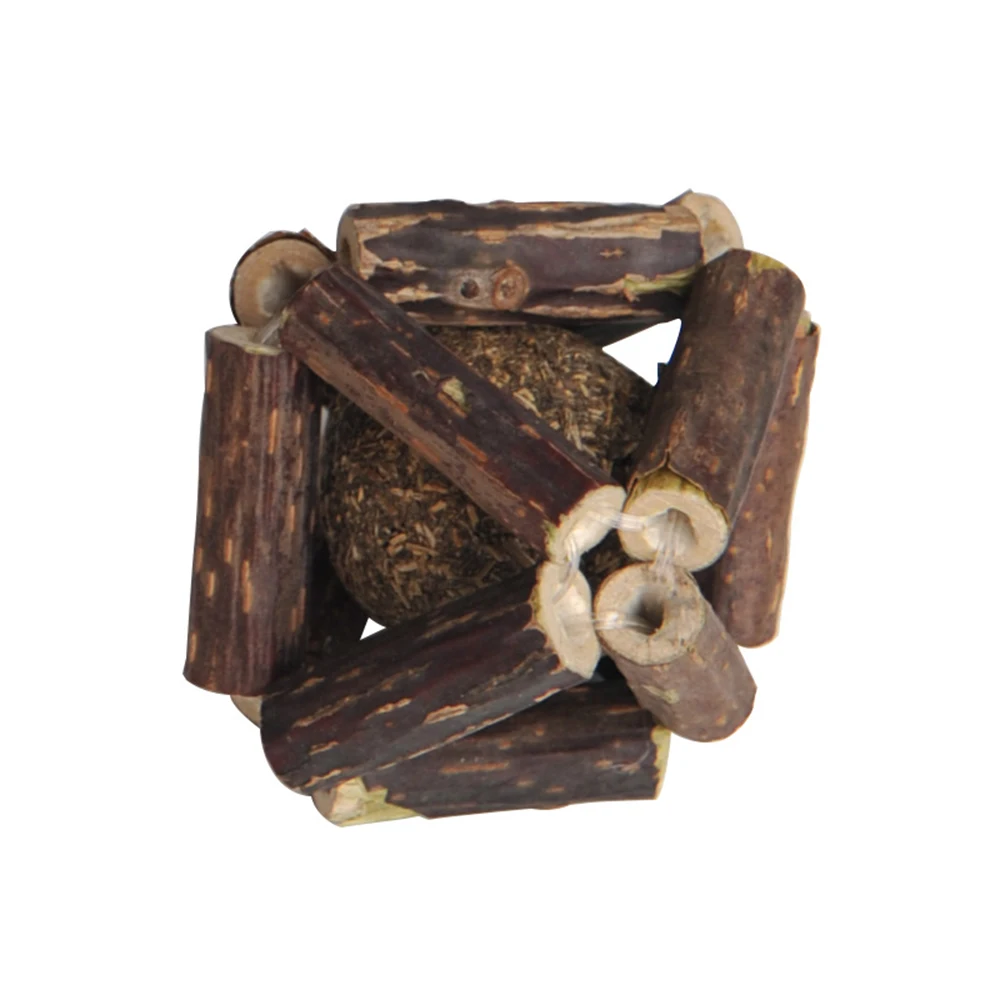

1pc Pet Cat Toy Catnip Ball Toy for Cats Interactive Cleaning Tooth Pet Playing Toys Wooden Scorpion Rod Molar Teeth Clean Teeth