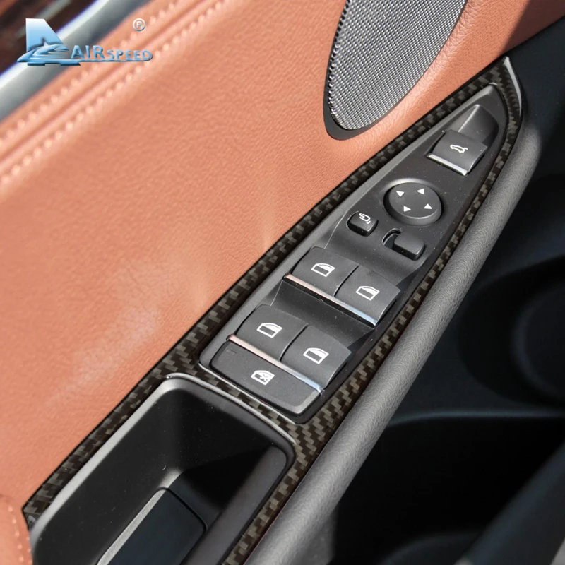 

Airspeed Car Window Lifter Switch Control Frame Decor Armrest Panel Refit Stickers for BMW F15 F16 X5 X6 2014-2017 Accessories