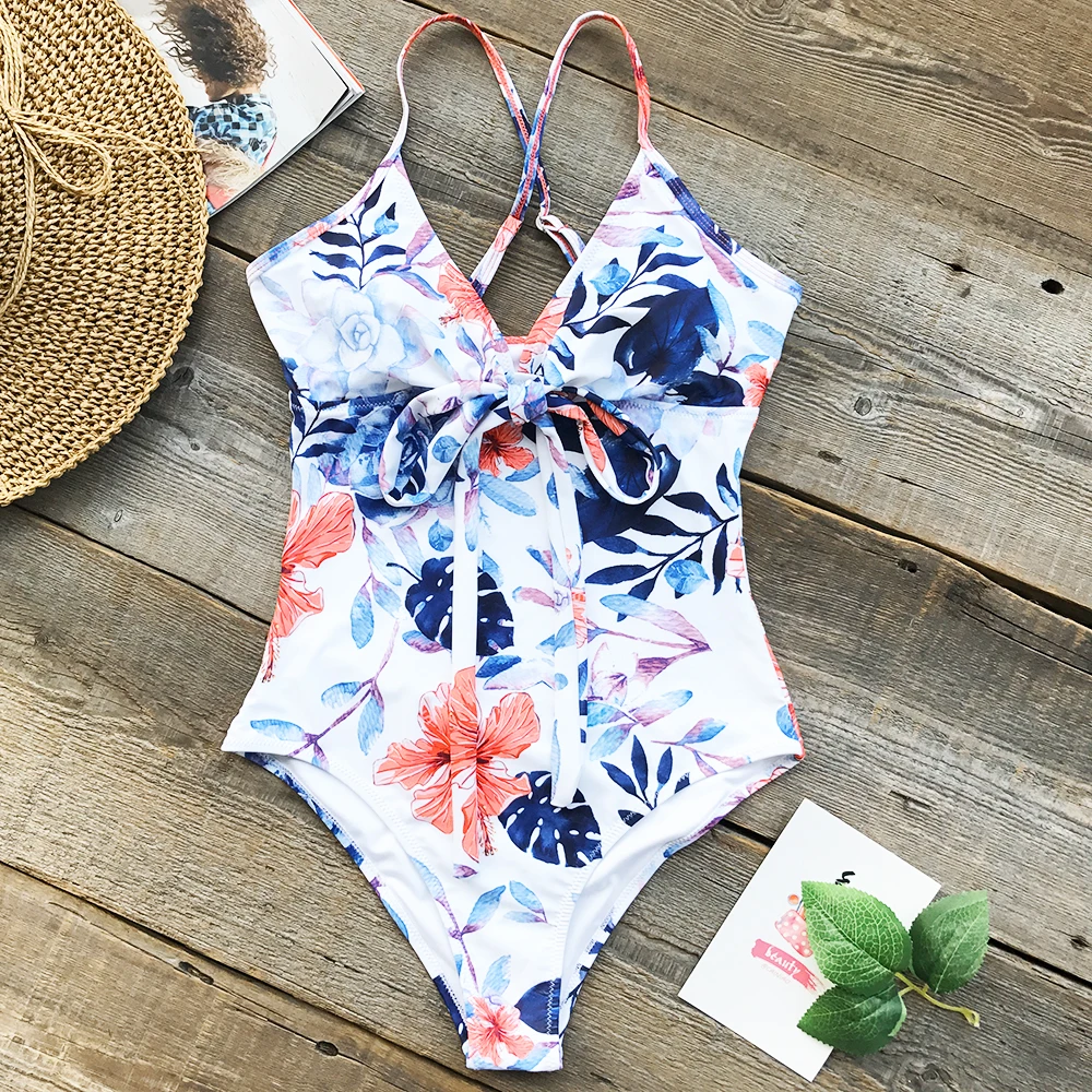 floral print one piece swimsuits