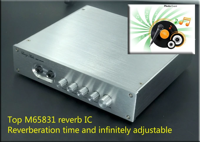 

M65831 Exclusive Digital Karaok Player Adjustable Delay Time with OPA275 Doubles Precision JRC5532 Preamplifier HIFI AMPlifier