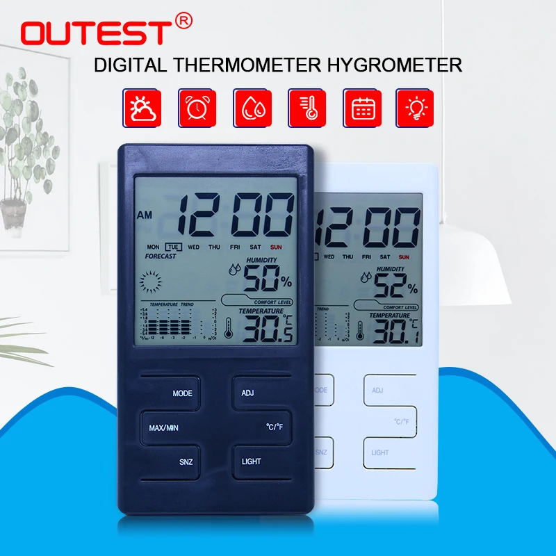 Cx 501 Lcd Digital Thermometer Hygrometer Multifunctional