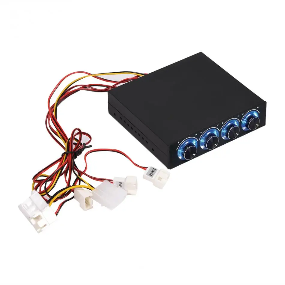 

4 Channel Computer Fan Speed and Temperature Controller Heat Reducing for PC with Blue LED