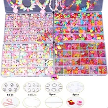 15 Styles Children Creative DIY Beads Toy/Girls handmade Crystal  Beads for Bracelet Necklace Earrings Rings DIY Educational Toy
