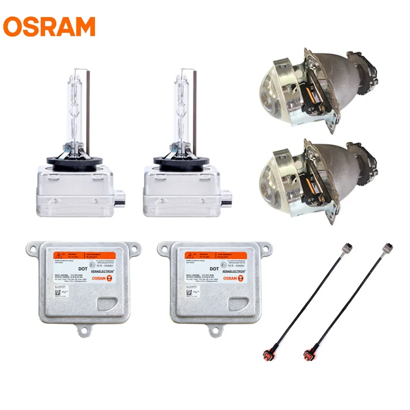 

OSRAM Xenon HID Light System Kit 66140 66340 D1S D3S Xenon Bulbs + XENAELECTRON Ballasts +Projector Lens Bi-xenon Refit Upgrade