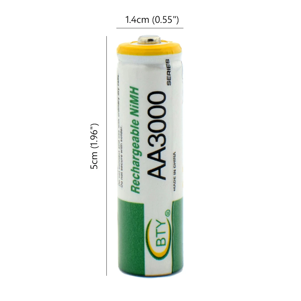 YCDC 4 шт. 1,2 V AA AAA 1000 1350 2000 3000mAH Новая емкость ni-mh перезаряжаемая батарея для фонарика, фонарь, фонарь