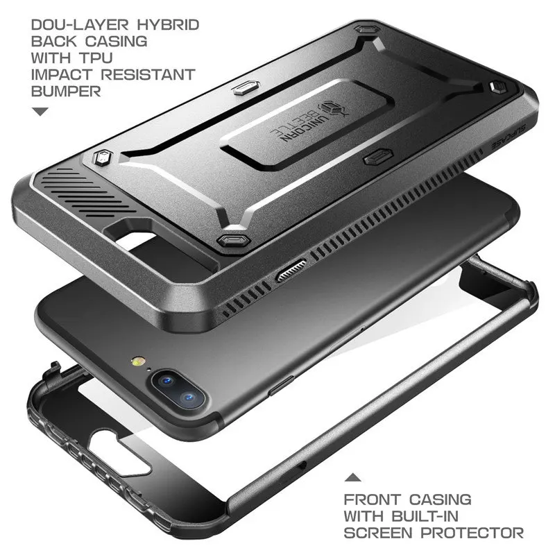 SUPCASE чехол для iPhone 7 Plus UB Pro полнокорпусная прочная кобура клип-кейс защитная крышка со встроенным протектором экрана