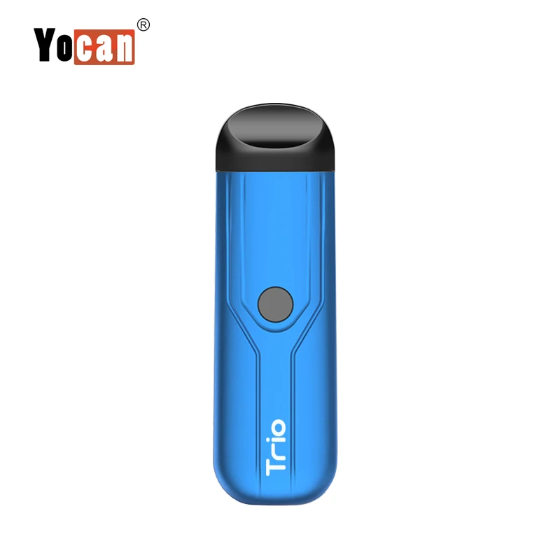 Yocan Trio 3в1 pod Kit 1,0 мл с аккумулятором 500 мАч электронная сигарета Trio vape ручка с для КБР сок воск испаритель - Цвет: Blue