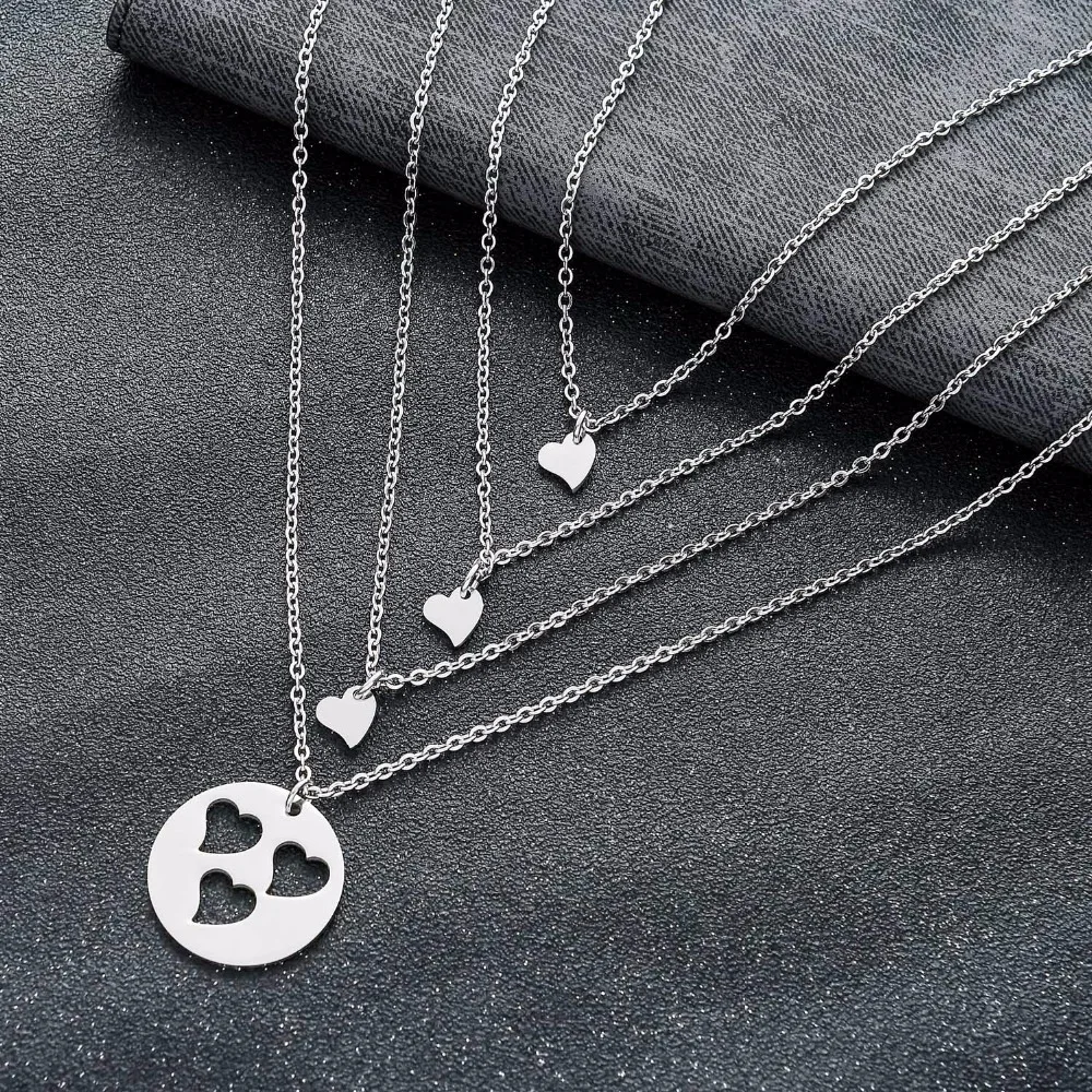 Изящное сочетающееся ожерелье-цепочка с подвеской в виде сердца для мамы и дочки, женское семейное ожерелье для мамы и дочки, ювелирное изделие, подарок на день матери