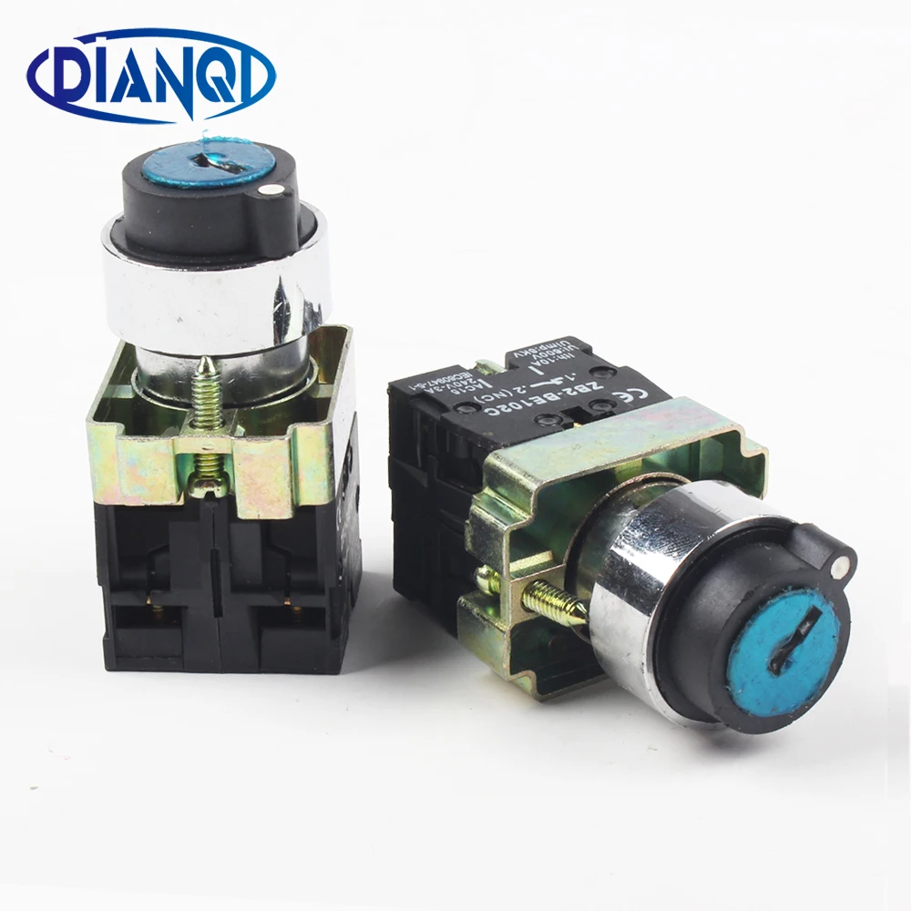 

DIANQI Ten suits XB2 BG45 xb2-bg45 2 position key operated selector selector pushbutton switch N/O N/C push button switch