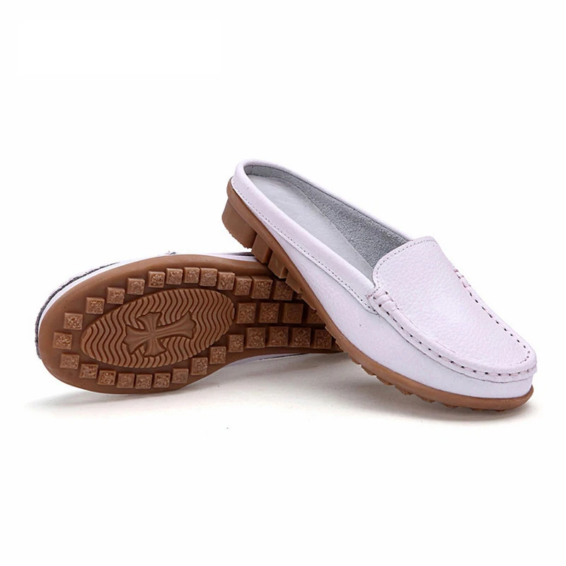 Женские мокасины из натуральной кожи на плоской подошве|shoes woman loafers|women loafersleather