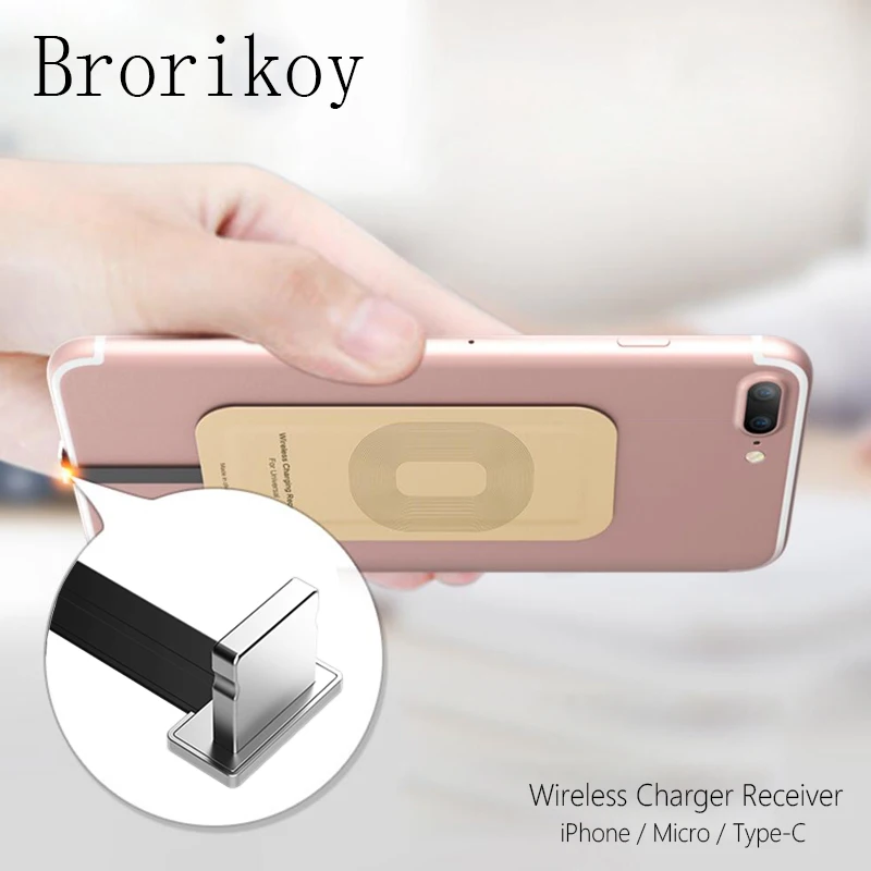 

Wireless Charger Receiver Upgrade TI Chip 5V/1A for iPhone USB Micro Type-C Wireless Charging Receiver for Xiaomi Huawei