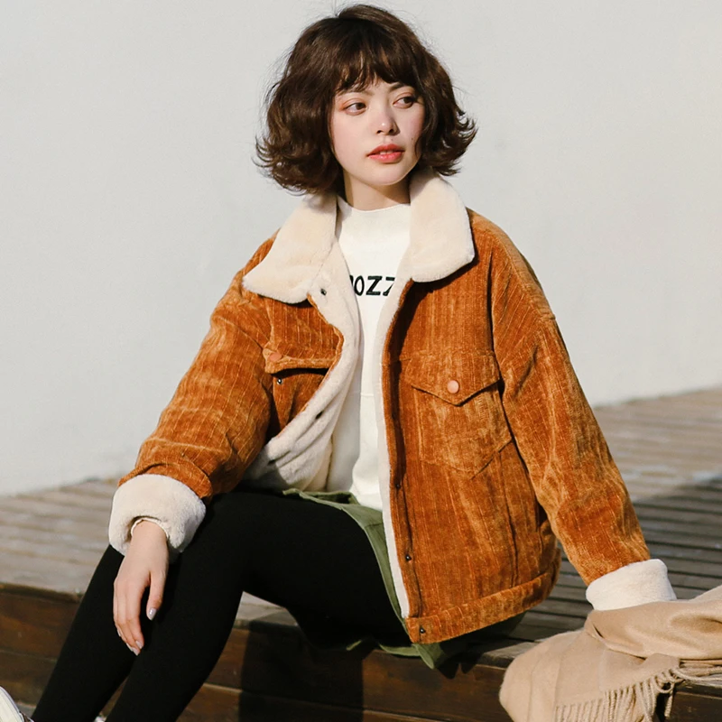 

Tcyeek Jacket Women 2019 Winter Thick Cashmere Velvet Cotton Coat Autumn Ladies Tops Korean Fashion Clothes Abrigo Mujer LWL791