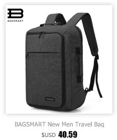 BAGSMART мужские легкие 1" рюкзаки для ноутбука для подростков нейлоновые модные деловые рюкзаки для мужчин рюкзак