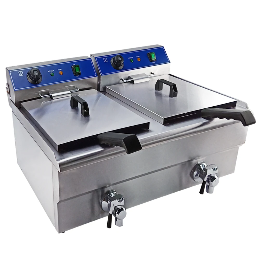 

32L Large Industry Deep Fryer Commercial Use Large Capacity Electric Fryer Furnace Multifunctional Restaurant Use Fat Fryer