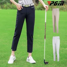 Pgm Женские Дышащие штаны для гольфа, высокоэластичные брюки, женские облегающие брюки для гольфа со средней талией, брюки для тенниса, быстросохнущая одежда для гольфа D0780