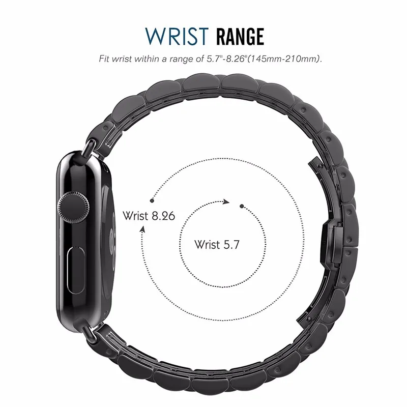 Ремешок из нержавеющей стали для apple watch 4, 5, ремешок 44 мм, 40 мм, iwatch 42 мм, 38 мм, металлический браслет для часов apple watch 4, 3, 2, аксессуары