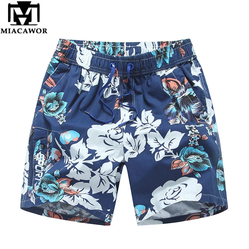Miacawor новые летние мужские шорты Гавайские Цветочные пляжные шорты мужские Пляжные Шорты повседневные шорты мужские бермуды para hombre K839