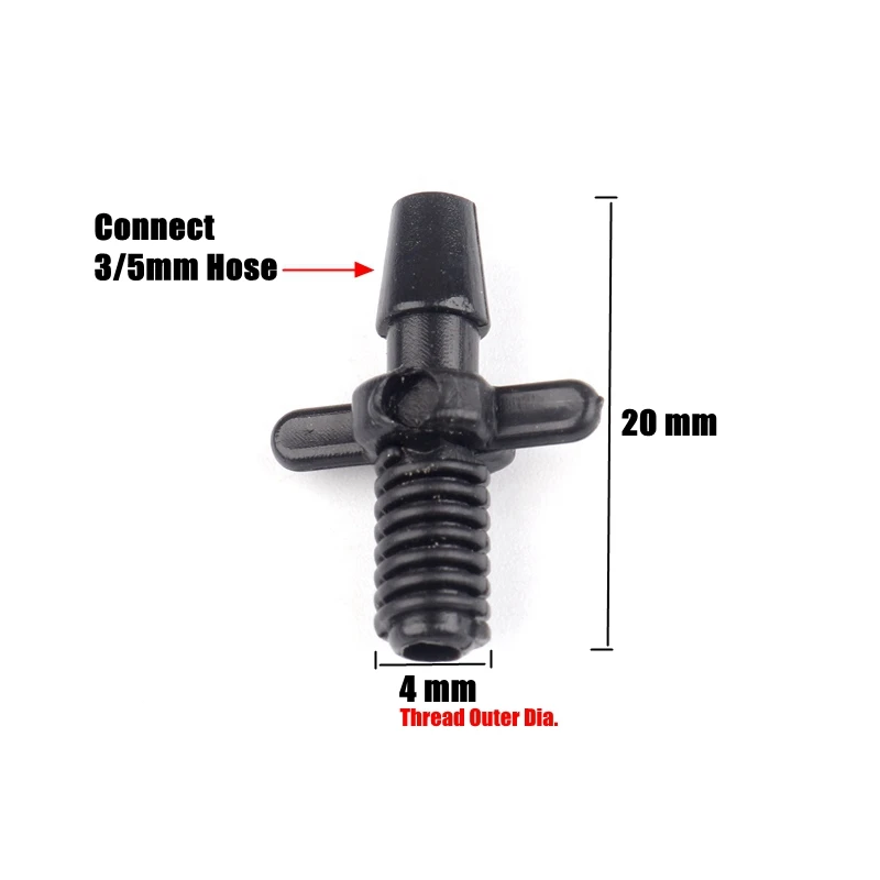 50 шт. 8 видов 3/5 мм садовый шланг разъемы Micro капельного полива и орошения Системы водяной шланг трехходовая труба приспособления для резки шланг Разъем воды разъемы - Цвет: 4mm Thread-3l5mm