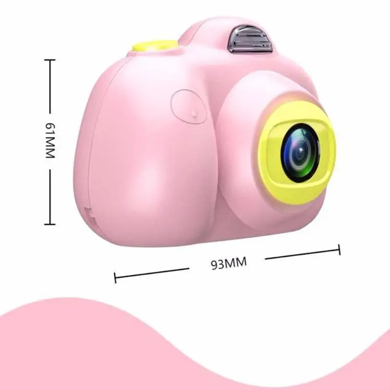 Дети 2 дюймов HD экран Цифровая игрушечная мини-камера с зарядной линией ручной шейный ремень кард-ридер 800 Вт фронтальная задняя Пиксельная