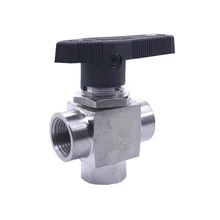 Нержавеющая сталь 304 1/" 1/4" 3/" 1/2" Женский BSPP инструмент 3 Way мяч клапан T порты и разъёмы Pnael крепление