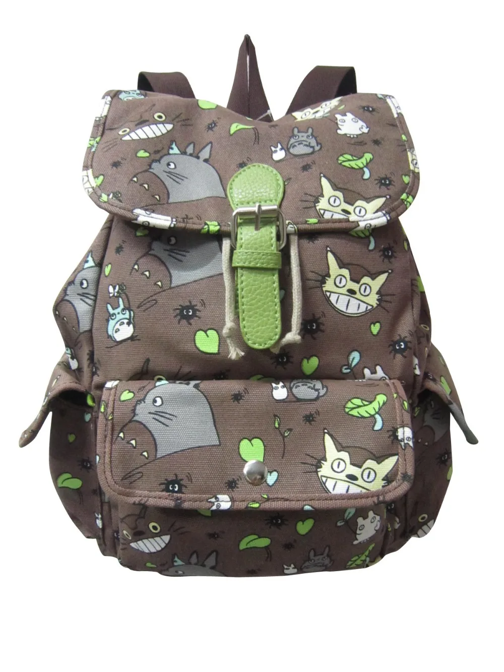 

307# My neighbor totoro Backpack Canvas Bag print casual shopping double-shoulder Student backpack school Plush Backpack/bags