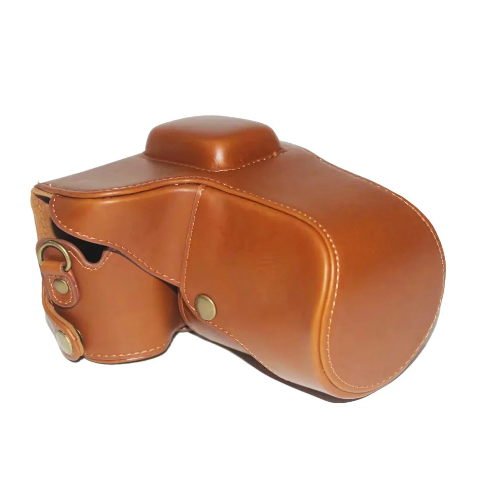 New PU Leather Camera Case Bag Cover For Samsung NX300 NX-300 With Camera Strap Black Coffee Brown camera handbag
