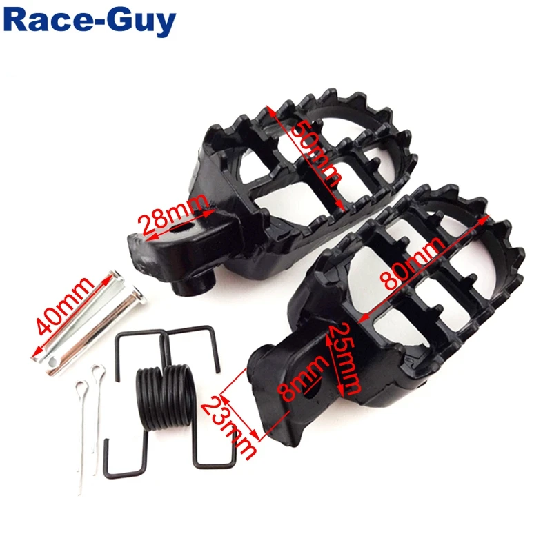Подножки для мотоцикла PW50 PW80 TW200 XR50R CRF 50 CRF70 CRF80 CRF100F черные Алюминиевые Подножки| |