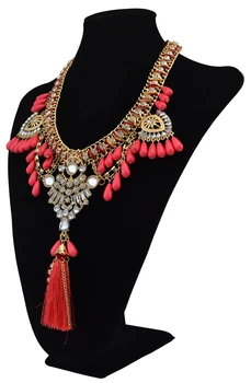 

Bohemia Gypsy lovely crystal Long Tassel Necklace Statement Multilayer pendant & necklace vintage Maxi women Accessories