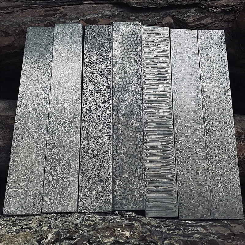 US $28.16 Vg10 Damascus Steel Forged Raw Material Steel Knife Blank Pattern Steel Strip Diy Pattern Thousand Layer Steel 25x35x04cm