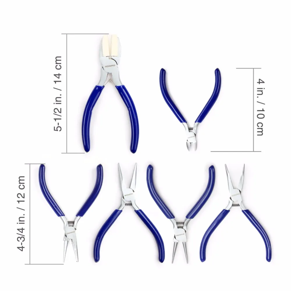 WORKPRO  New 7PC Jewelry Pliers Mini Pliers Set Jewelry Repair Tools