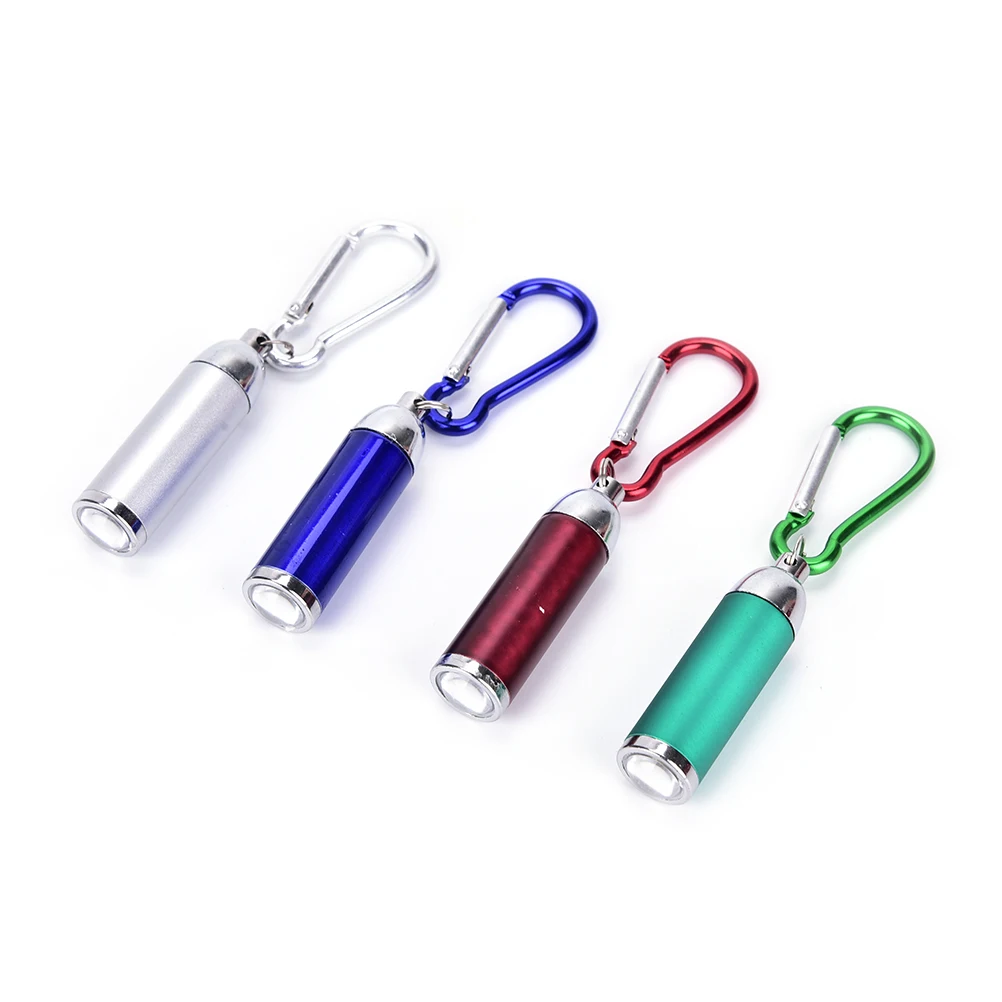 Hot 1Pcs Outdoor LED Mini Flashlight Torch Carabiner Keychain Portable