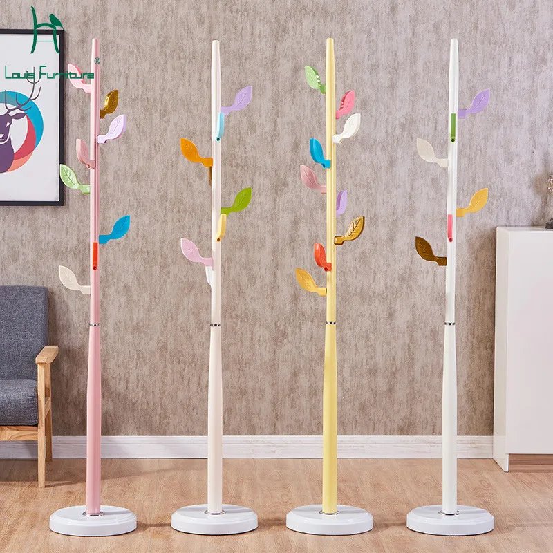 

Louis Fashion Coat Racks Simple Iron Children Bedroom Living Room Single Pole Modern