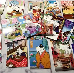 Кот из японского мультфильма Симпатичный мини бумажные карточки DIY закладки подарок 54 шт./лот