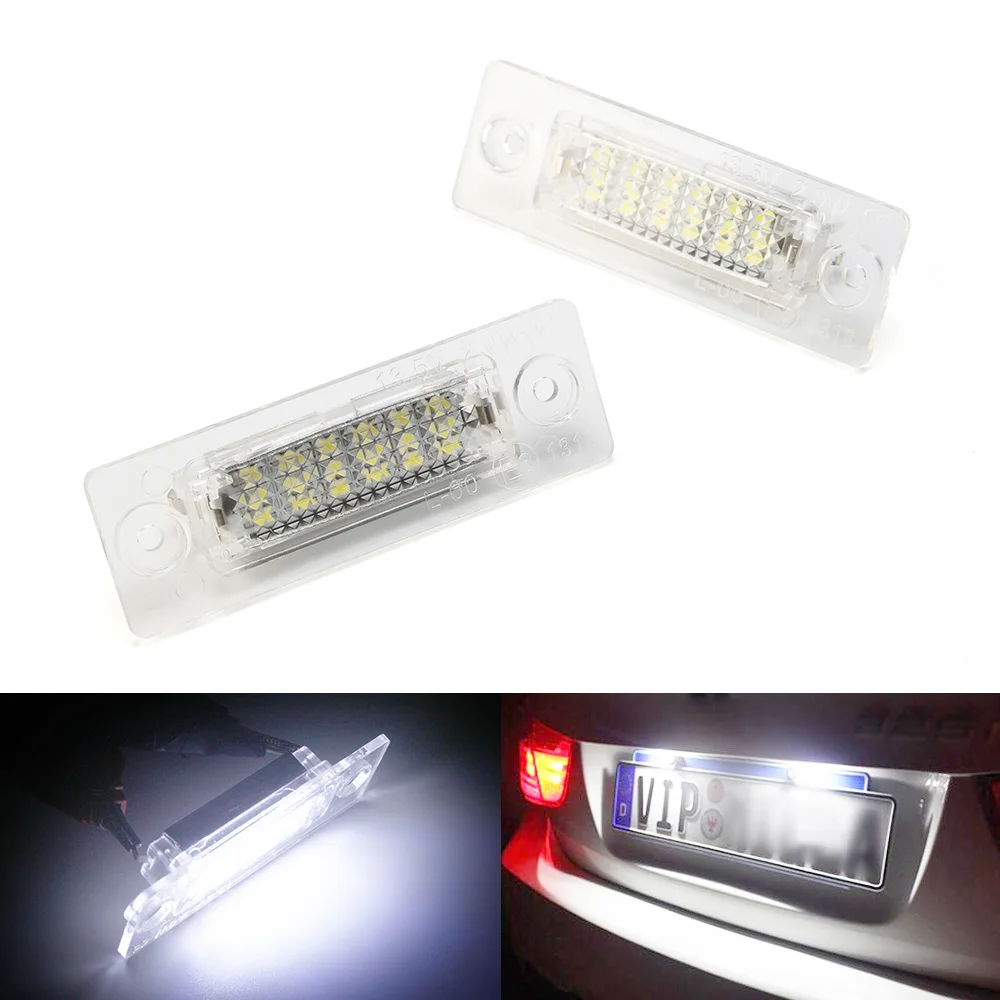 2pcs 18smd car rear led number license plate light lamp skoda superb number plate light