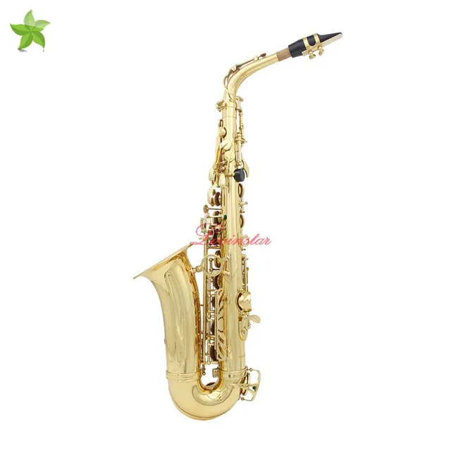 Cheap New LADE Saxophone Alto Instruments Stylish Golden Carve Patterns BE Soprano Brass with Pearl Shell Buttons