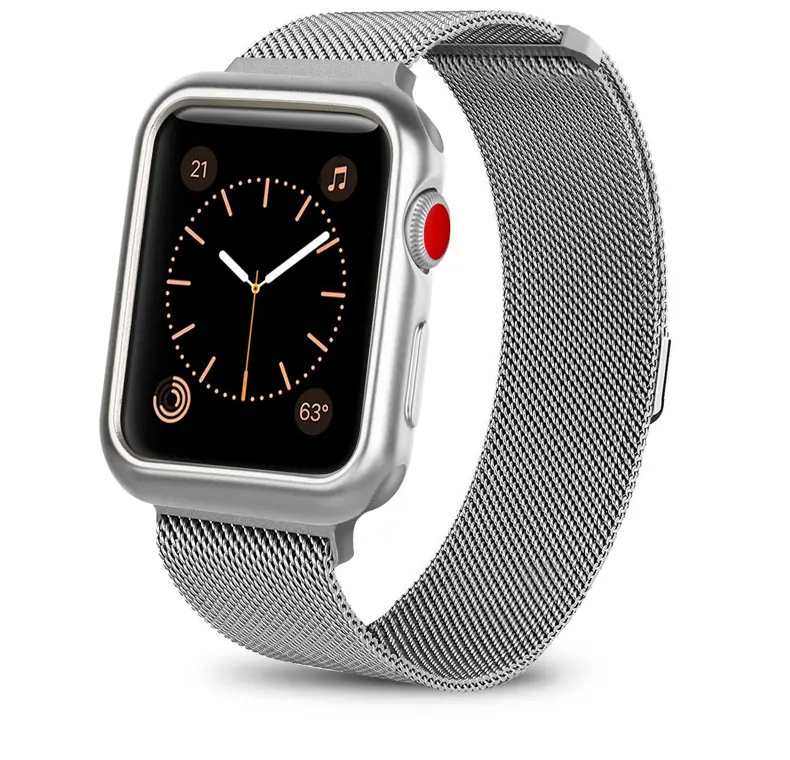 Milanese Loop ремешок + чехол для Apple Watch полосы 44 мм 40 мм 38 мм 42 мм из нержавеющей стали ремешок браслет для iwatch серии 4/3/2/1