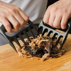 1 пара варежки медвежьи лапки вилка многоцелевой инструмент для барбекю Открытый практичный стейк инструмент посуда резка нежное мясо Clam
