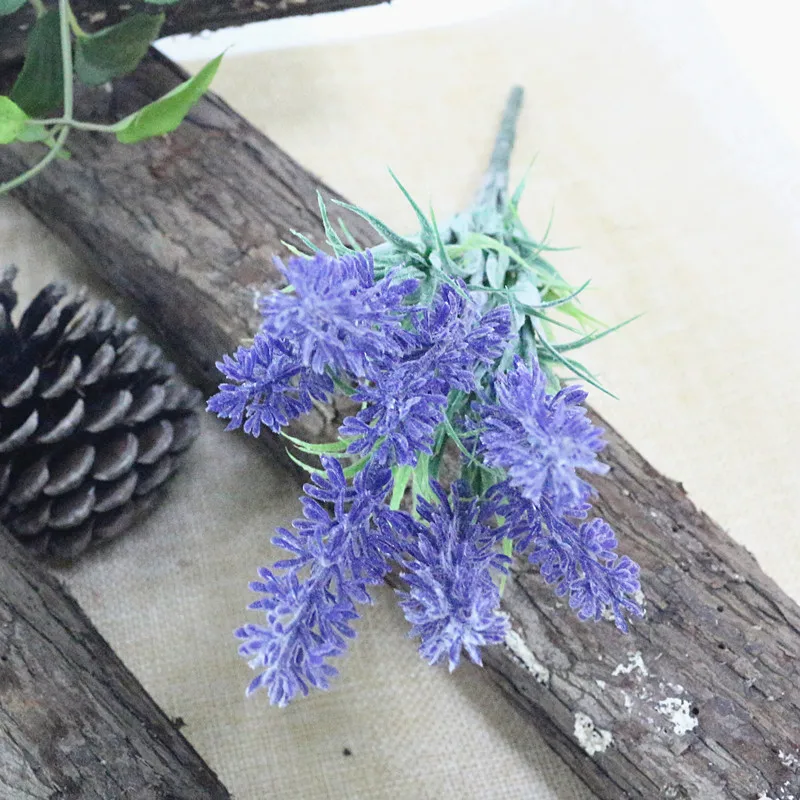 Flone Romantic Provence Lavender Flower Artificial Plastic Flowers Simulation Aquatic Plants Wedding Home Party Decor Floral (7)