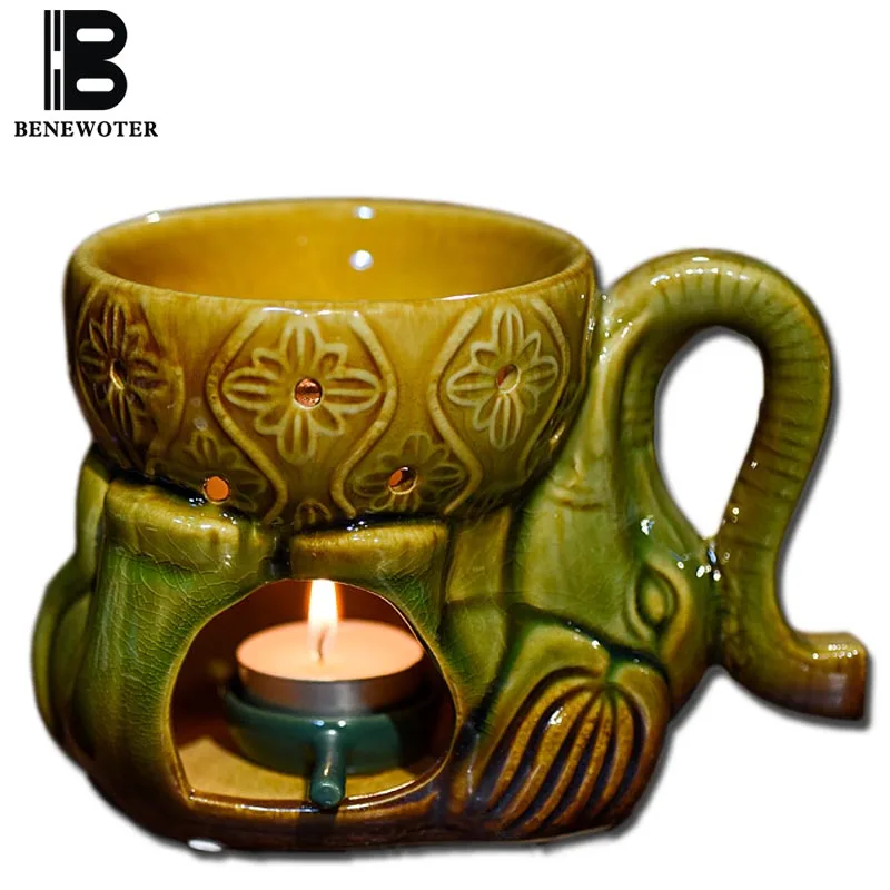 100ml Large Capacity Ceramic Candle Aromatherapy Lamp Furnace Incense Burner Yoga SPA Hotel