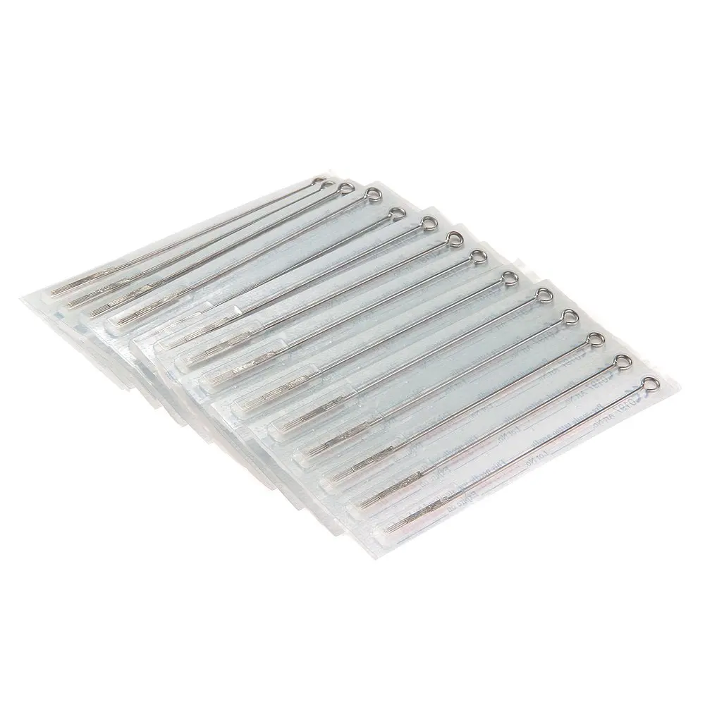 

HTHL!50 Disposable Sterile Tattoo Needles Stainless Steel 7M1