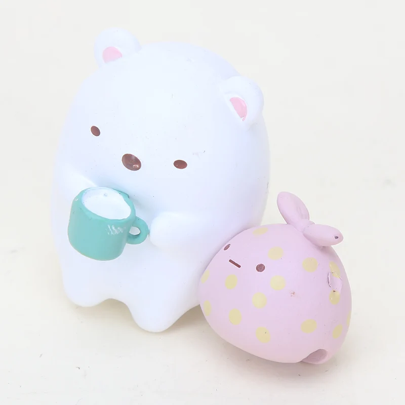 Милая серия Putitto Sumikkogurashi фигурка игрушки белый медведь кошка Пингвин ящерица животное мини-фигурка ПВХ игрушки для украшения чашки