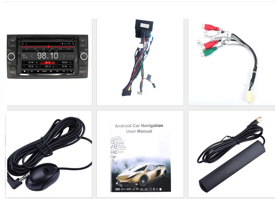 Best MARUBOX 2Din Android 7.1 For Ford Focus 2008-2011 Ford Fiesta Mondeo Transit C-Max 7" GPS Stereo Radio Car DVD Player 7A601DT3 8