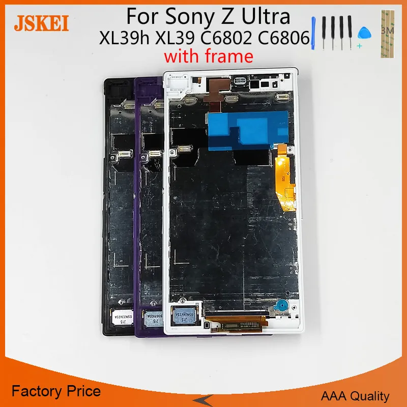 Для Sony Xperia Z Ultra XL39h XL39 C6802 C6806 ЖК-дисплей с кодирующий преобразователь сенсорного