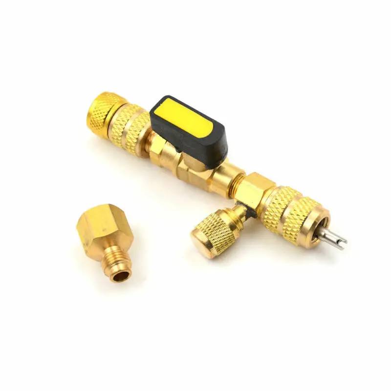 

Refrigerant Valve Core Remover Size 1/4" And 5/16" Refrigerant Port Installer Tool Repair Accessory 1Gold