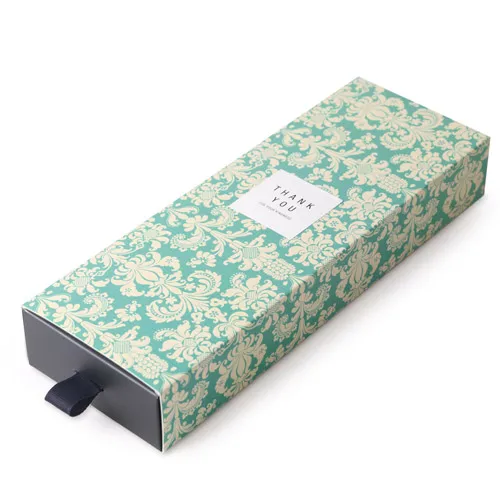 

8.5x24.5x3.5CM elegant blue flower pattern 10 set Chocolate Paper Box valentine's day Christmas Birthday Party Gifts Packing use